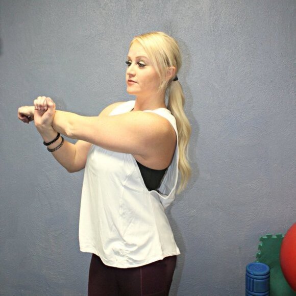 White Scoop Muscle Tank Top Neck Mesh Back Gym - Picture 3 of 3